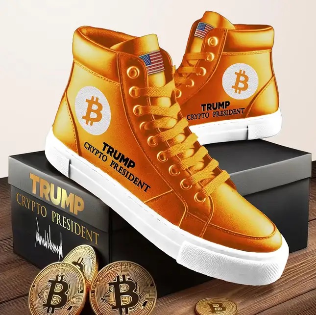 Trump Crypto President High-Tops Bitcoin Orange Official